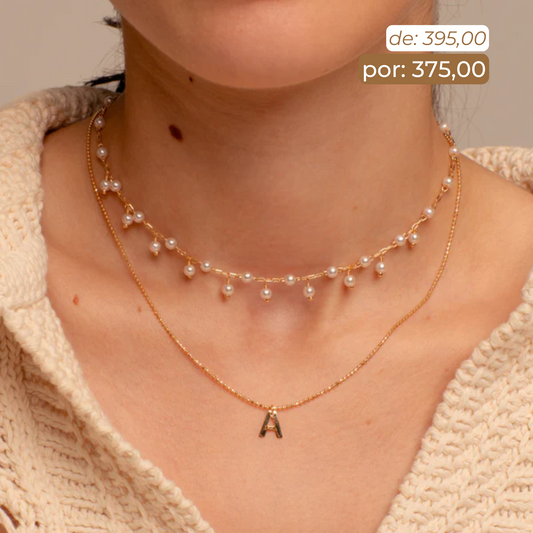 Mix Colar Juli + Colar Inicial