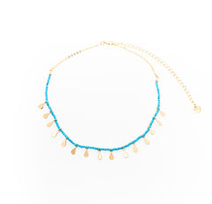 Colar Gotinhas de Howlita Turquesa
