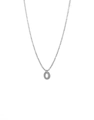 Colar Inicial Pequeno Ródio