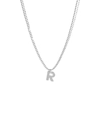 Colar Inicial Pequeno Ródio