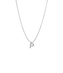 Colar Inicial Pequeno Ródio