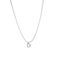 Colar Inicial Pequeno Ródio