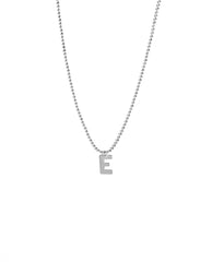 Colar Inicial Pequeno Ródio