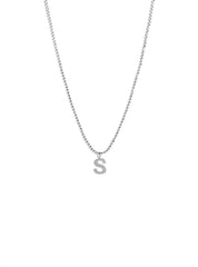 Colar Inicial Pequeno Ródio