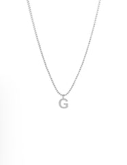 Colar Inicial Pequeno Ródio