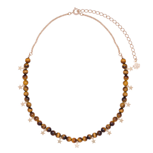 Colar Stars de Olho de Tigre