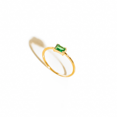 Anel Belle Cristal Esmeralda Regulável