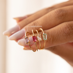 Anel Belle Cristal Ametista Regulável