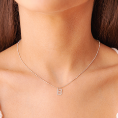 Colar Inicial Pequeno Ródio