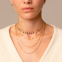 Mix Colar Gotinhas Curto + Colar River