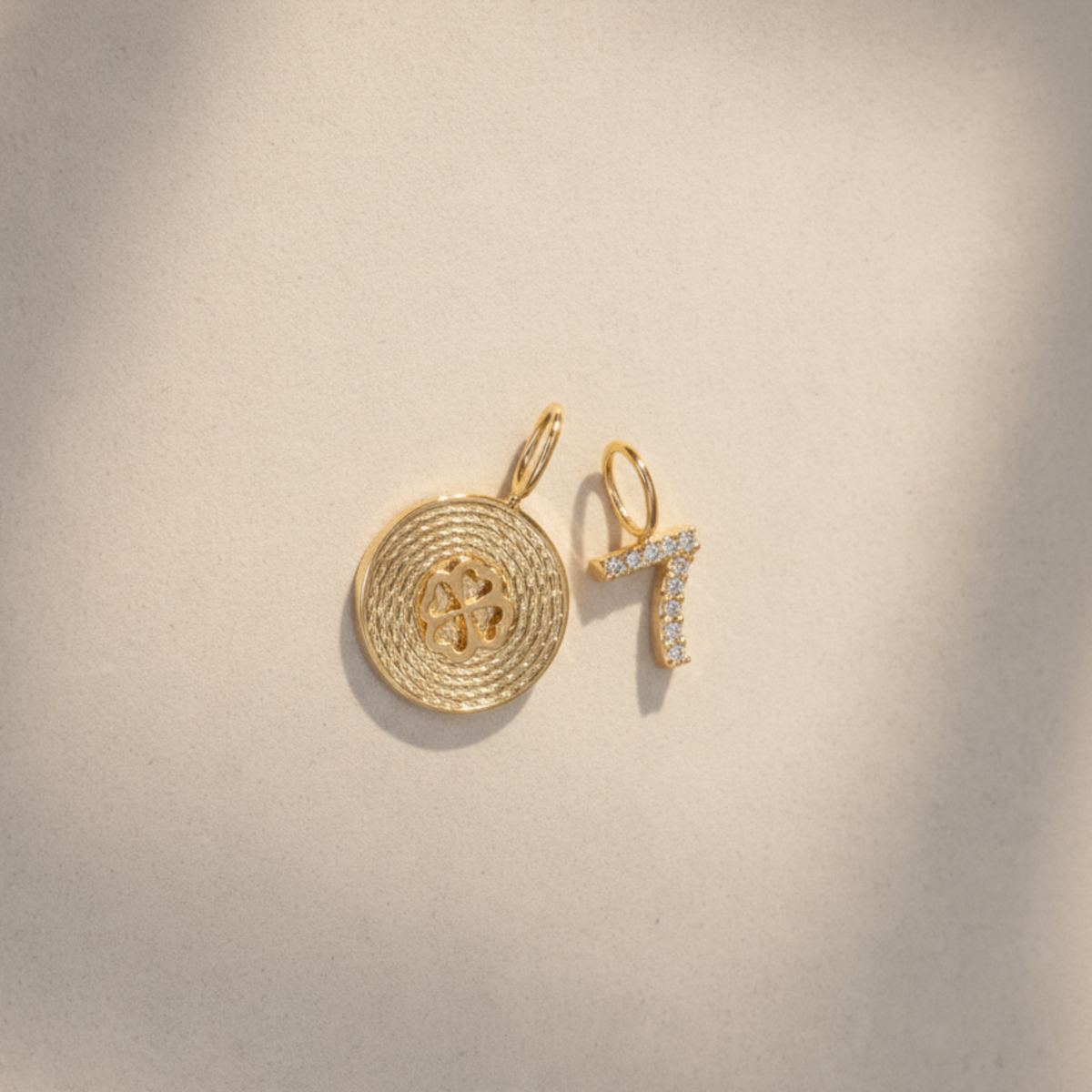 Mix Charm Medalha Lucky + Charm Lucky Number