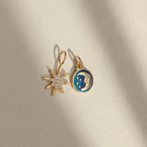 Mix Charm Lua Azul + Charm Estrela