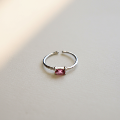 Anel Belle Cristal Rubelita Regulável