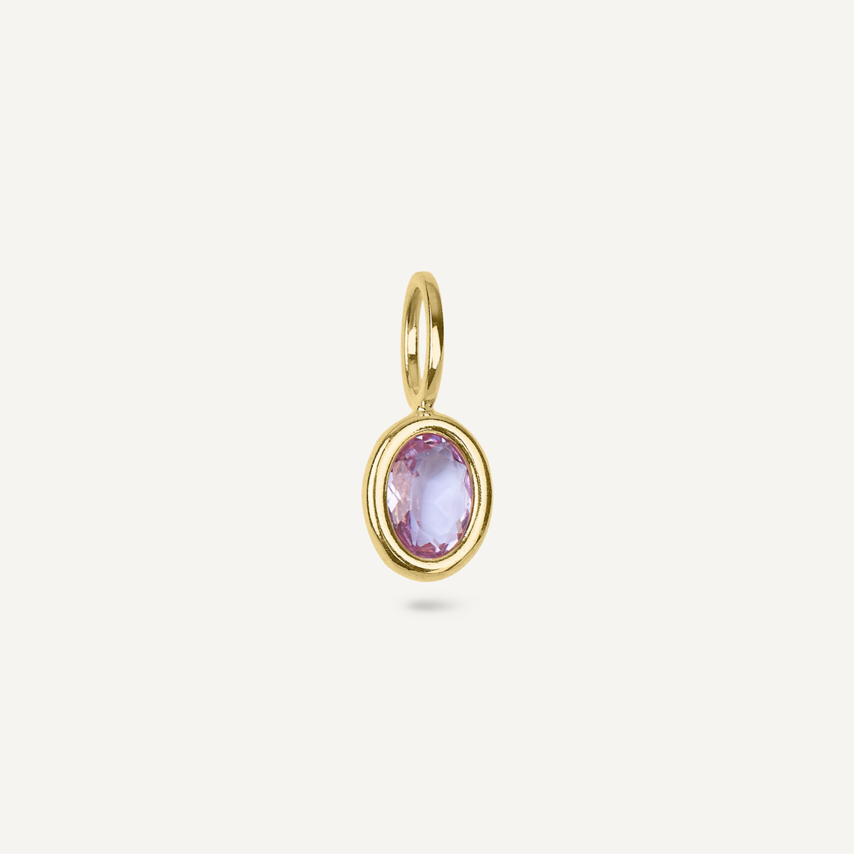 Charm Birthstone Fevereiro Rodolita