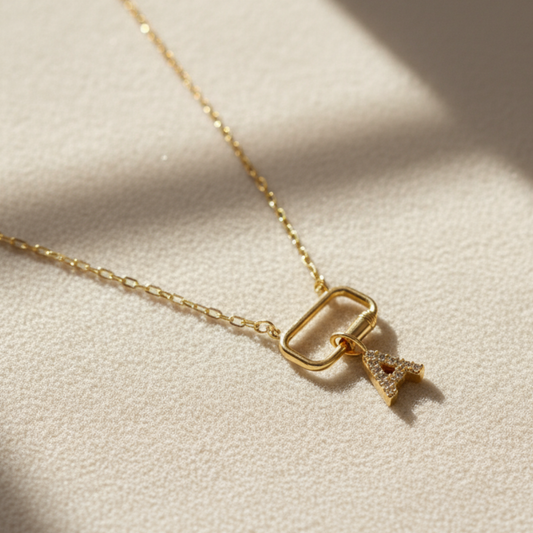 Mix Charm Inicial + Colar Charm Rosca